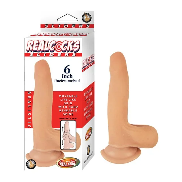 Real Cocks Sliders 6in Flesh Uncircumsized