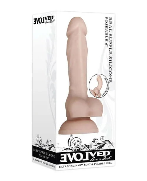 Real Supple Poseable 6-Inch Silicone Dildo – Evolved Novelties