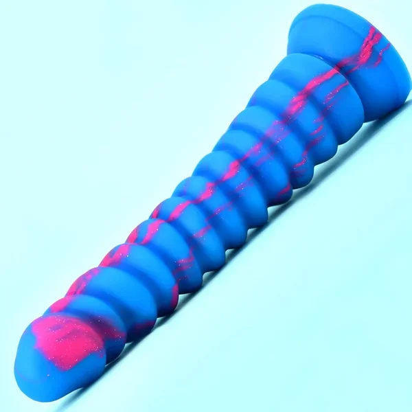 Realistic Dildo 8.58 Inch G-Spot Dildo Silicone Ribbed Fake Penis With Strong Suction Cup Mixed-Color Sex Toys For Women Men Vaginal Anal Masturbation