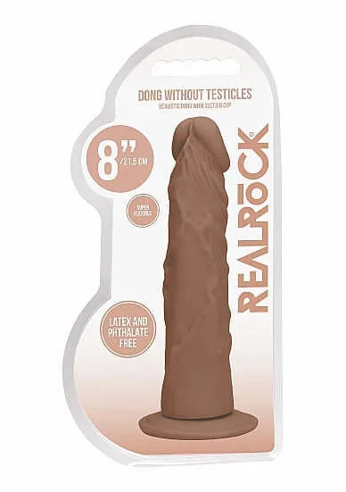 Realrock 8 inches Dong Tan Medium Skin Tone without Testicles