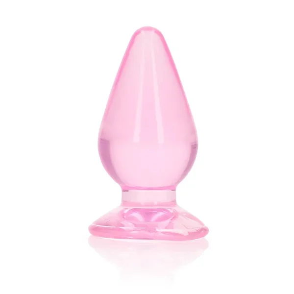 Realrock Crystal Clear Anal Plug 3.5'' Pink