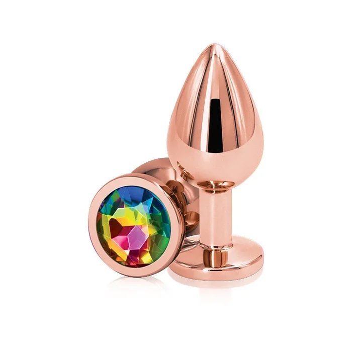 Rear Assets Anal Plug – Rose Gold – Medium – Rainbow