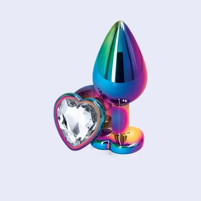 Rear Assets Multicolor Heart Medium Anal Plug