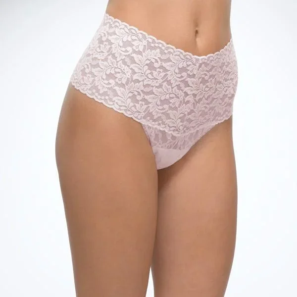 Retro Lace Thong – Bliss Pink – One Size