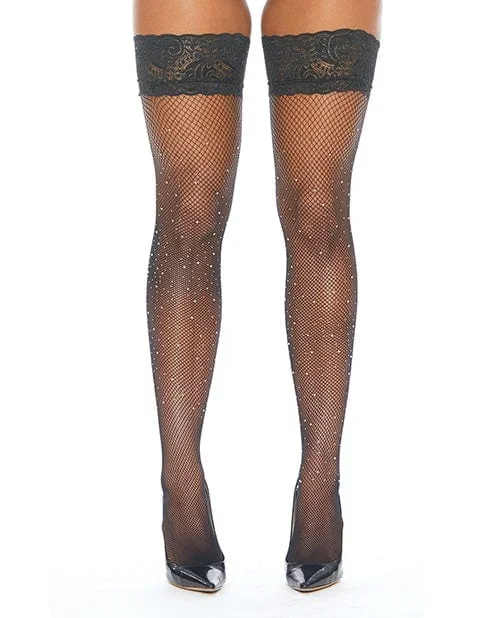 Rhinestone Thigh High with Silicone One Size Fits Most