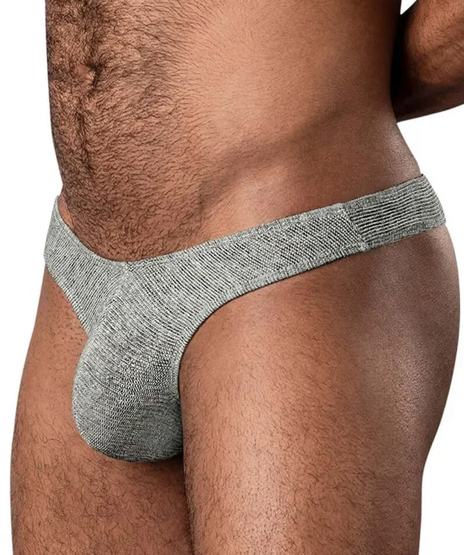 Ribbed and Ready Men’s Thong Grey L/XL