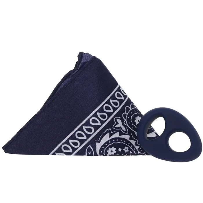 Rock Solid The Code C-Ring and Bandana Set in Navy Blue