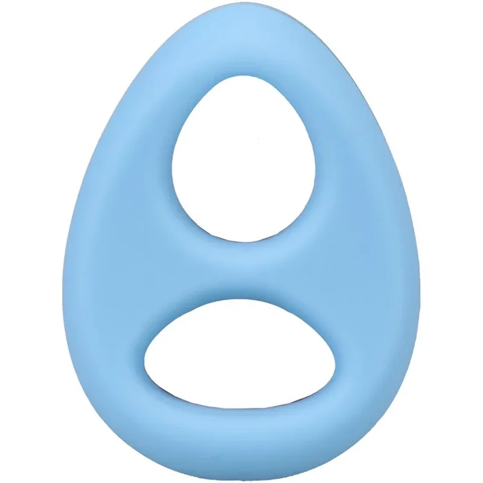 Rock Solid The Code Silicone Cock Ring With Bandana Light Blue