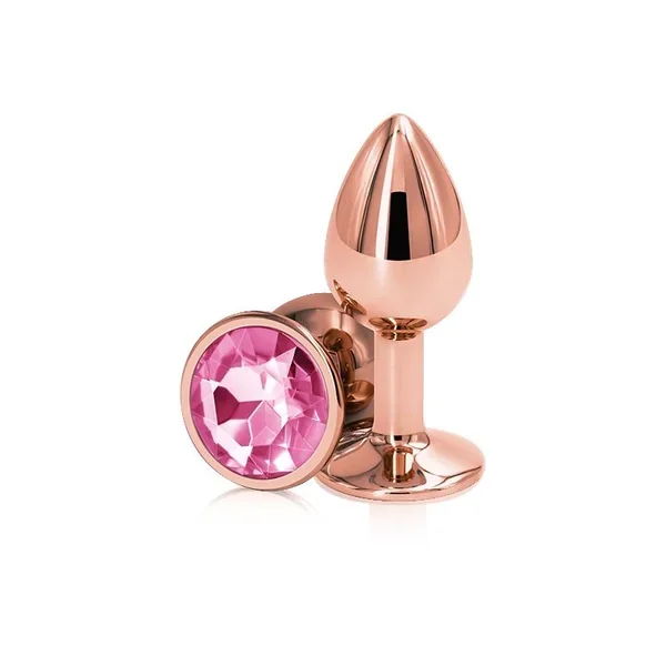 Rose Gold Metal Butt Plug Jewellery Rhinestone Anal Sex Toys Non Vibrating Butt Plugs