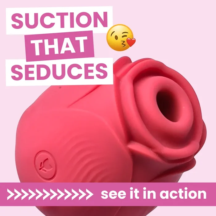 Rose Sex Toy Air Pulse Stimulator with Thicker Lip for Stronger Suction!