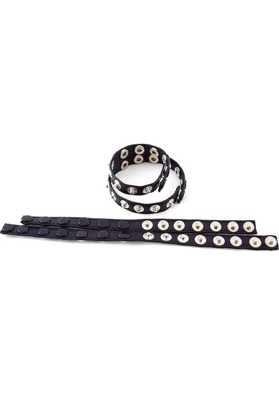 Rouge Multi Snap Leather Double Cock Strap