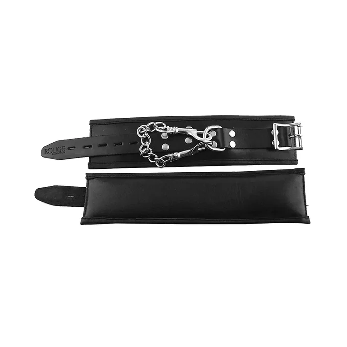 Rouge Padded Leather Wrist Cuffs