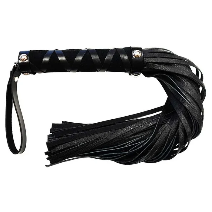 Rouge Short Leather Flogger With Studs