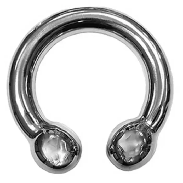 Rouge Stainless Steel Play Horseshoe Cockring 50 Millimeters – Silver