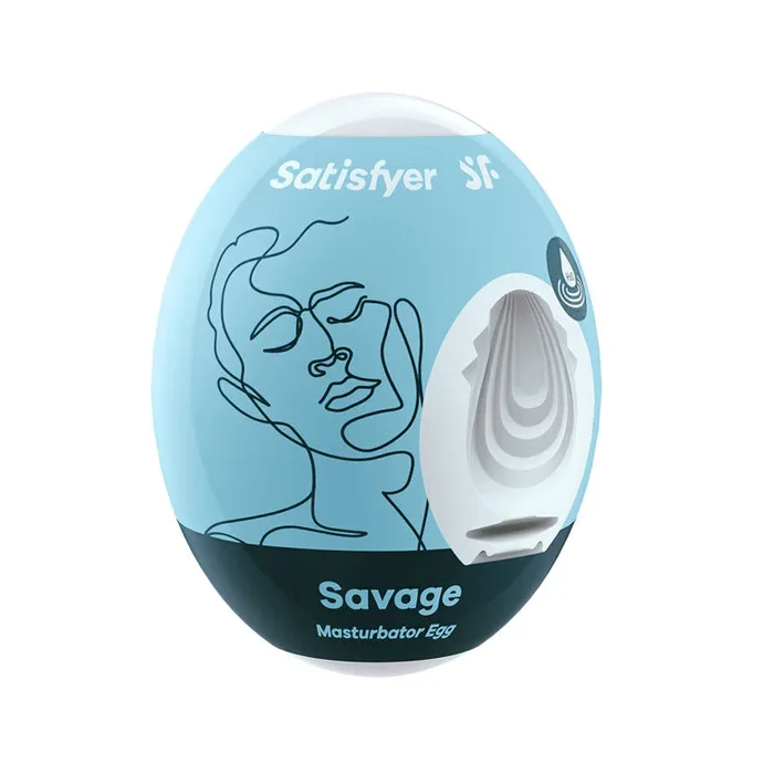 Satisfyer Masturbator Egg – Savage – White Stroker Sleeve