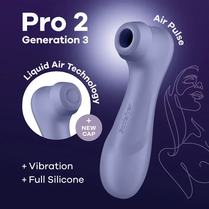 Satisfyer Pro 2 Generation 3 – Lilac – Lilac Touch-Free USB-Rechargeable Clitoral Stimulator