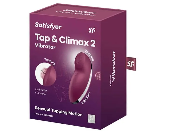 Satisfyer Tap and Climax 2 Red Vibrator