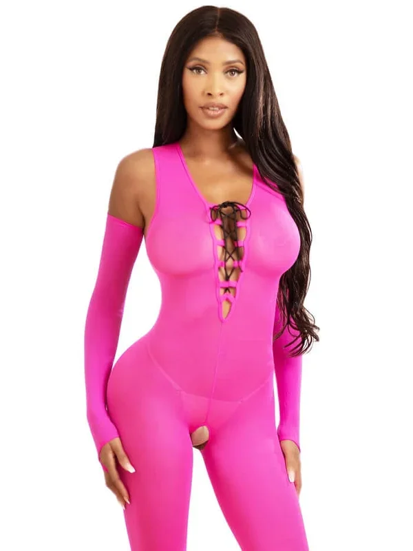 Savage Lingerie Hot Pink Bodysuit Pink