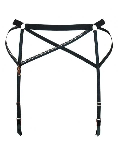 Scantilly Unzipped Suspender Belt – Black –