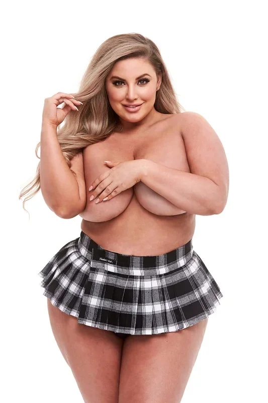 Schoolgirl Skirt Black Queen Size