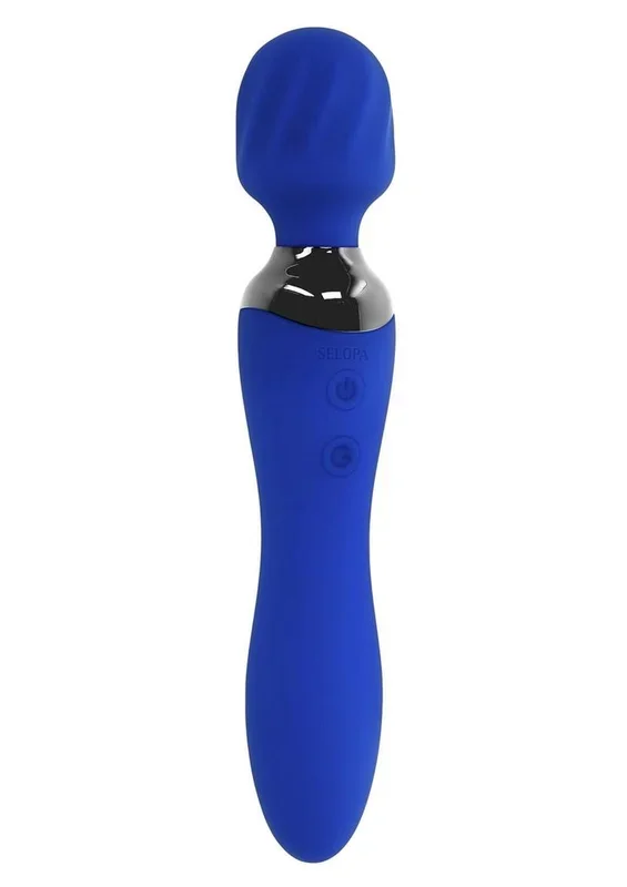 Selopa Blue Belle Silicone Rechargeable Dual End Vibrating Wand