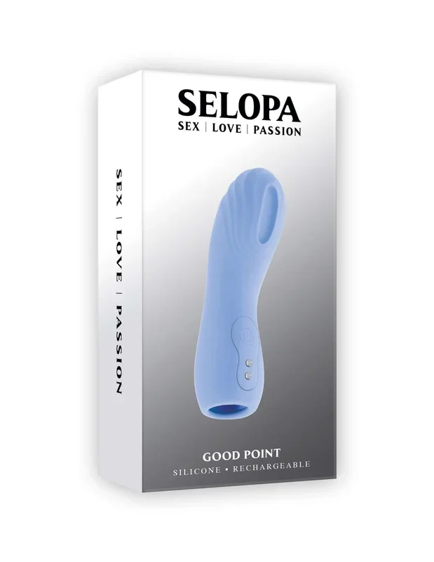 Selopa Good Point Finger Rechargeable Vibrator – Blue