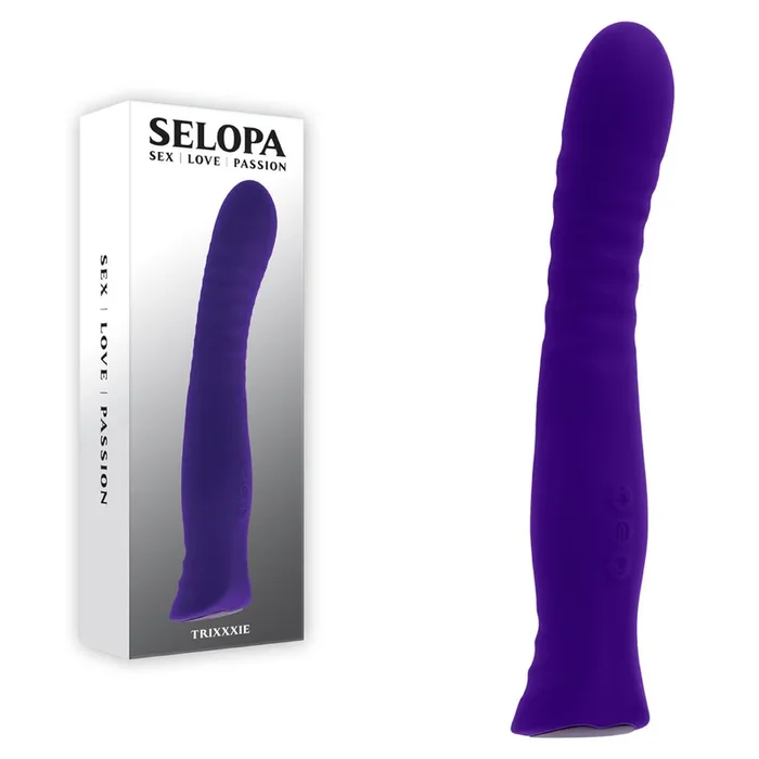 Selopa TRIXXXIE – Purple 22.2 cm USB Rechargeable Vibrator