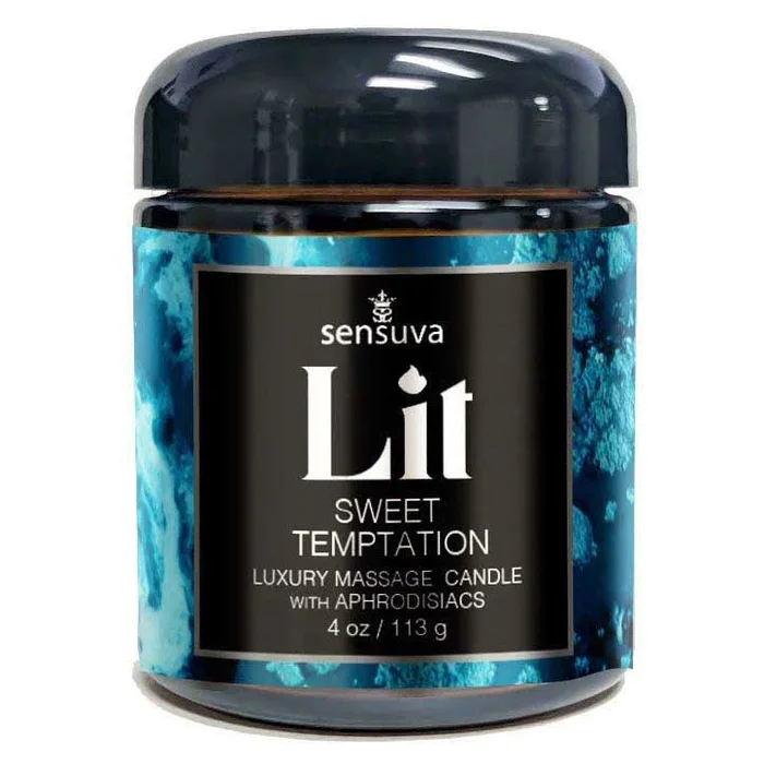 Sensuva Lit Sweet Temptation Massage Oil Candle