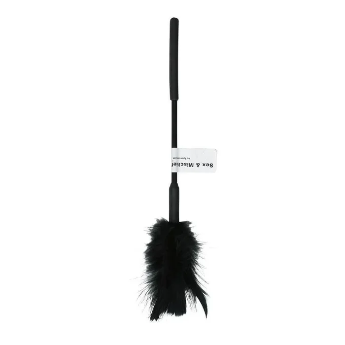 Sex & Mischief 7 inch Feather Tickler Black