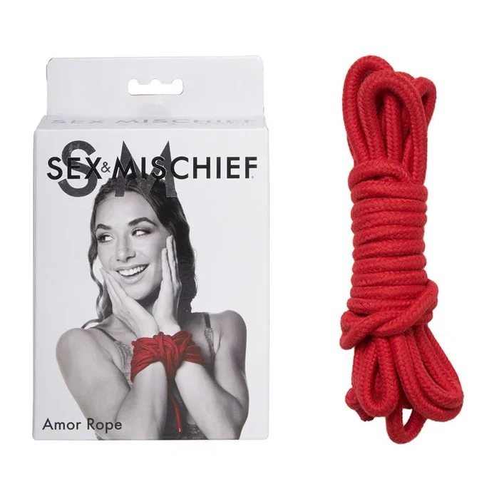 Sex & Mischief Amor Rope – 2 Red Bondage Ropes – 4.5 m Lengths