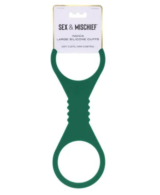 Sex & Mischief Indica Silicone Cuffs Large Green