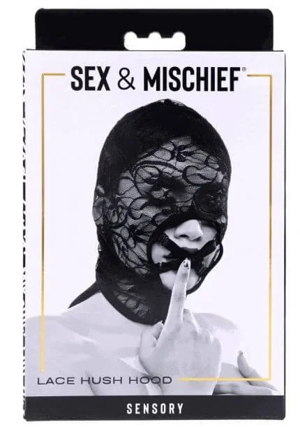 Sex & Mischief Lace Hush Hood – Black