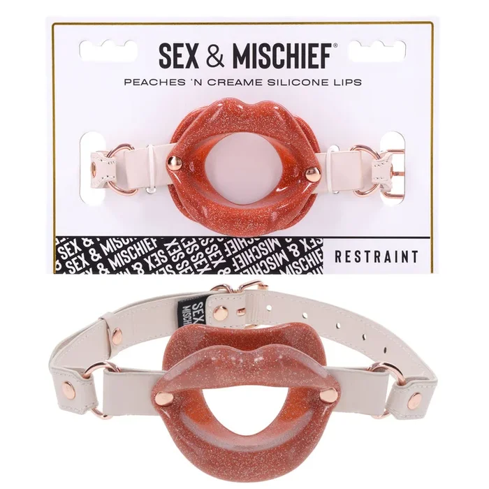 Sex & Mischief Peaches n CreaMe Silicone Lips – Peach Mouth Restraint