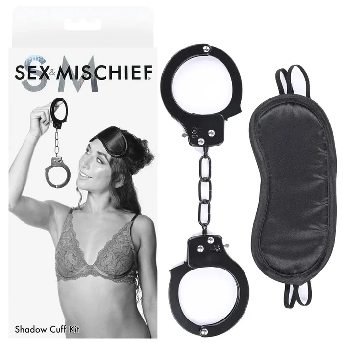 Sex & Mischief Shadow Cuff Kit – Black – 2 Piece Set
