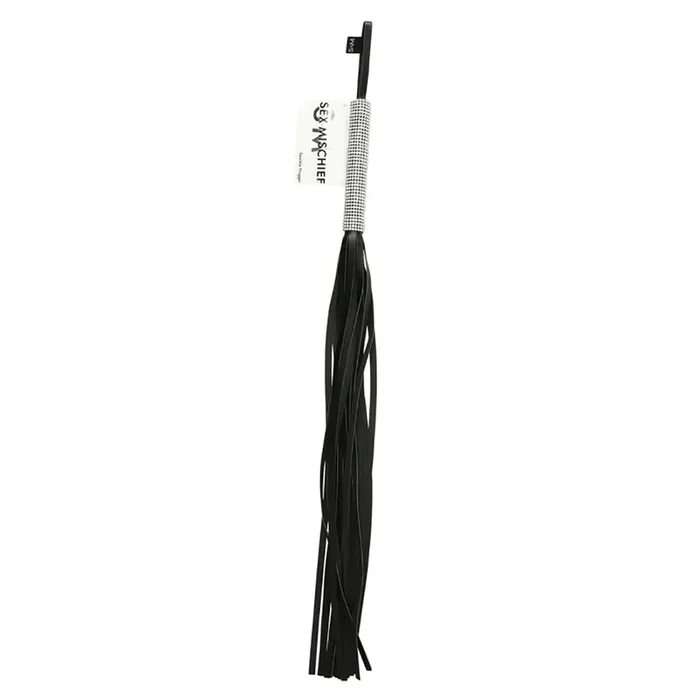 Sex & Mischief Sparkle Flogger – Black/Sparkle 78 cm Flogger Whip