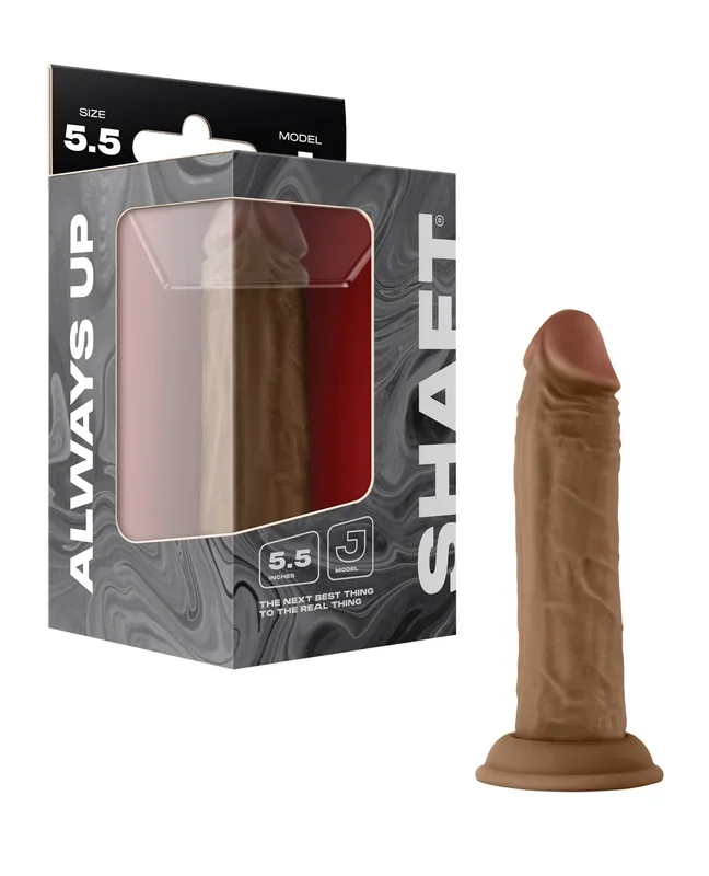 Shaft Model J Flexskin Liquid Silicone Five And A Half Inch Dong Oak Hyper Realistic Dual Layer Dildo For Realistic Feel