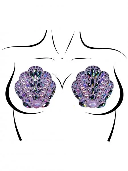 Shell Nipple Covers – Purple