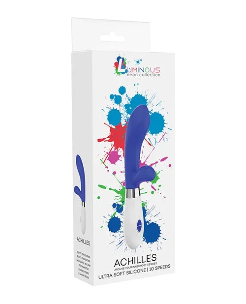 Shots Luminous Achilles Silicone 10 Speed Rabbit Vibrator – Royal Blue
