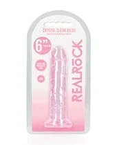 Shots Realrock Crystal Clear Straight Dildo with suction Cup
