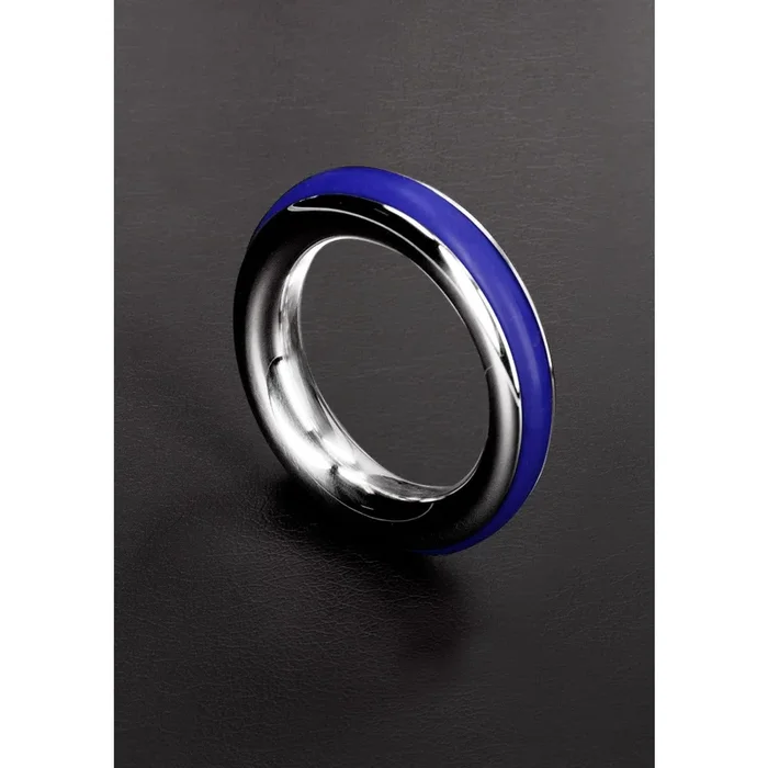 Shots Steel Cazzo Tensions Stainless Steel Cock Ring Blue 1.8 Inch