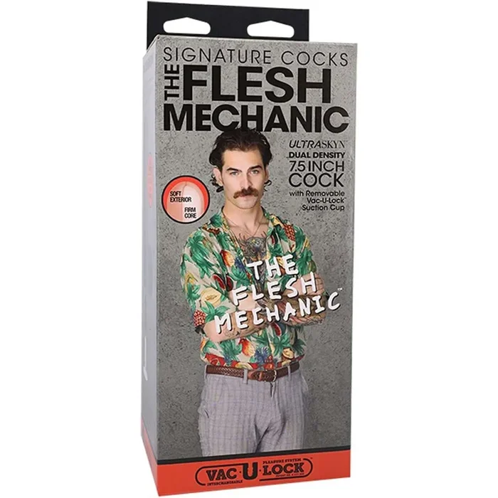Signature Cocks the Flesh Mechanic 7.5 inches – Cock With Removable Vac-U-Lock Suction Cup – Vanilla