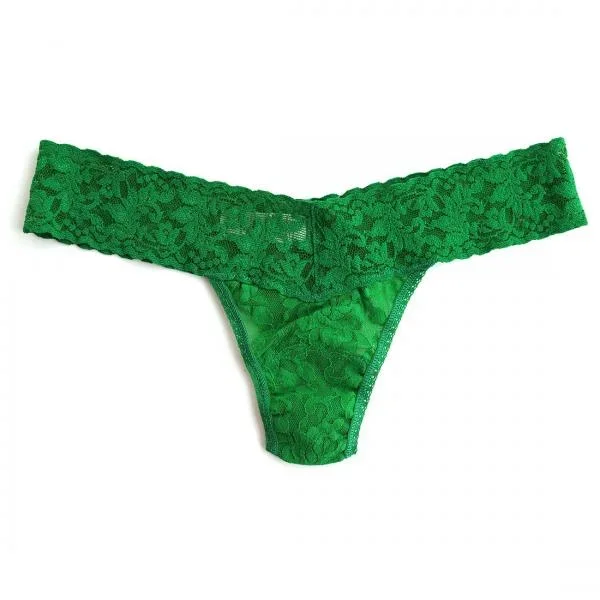 Signature Lace Petite Size Thong – Mistletoe Green – One Size