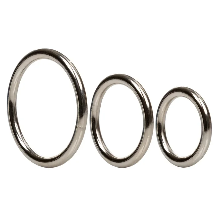Silver Rings Metal Cock Ring Set