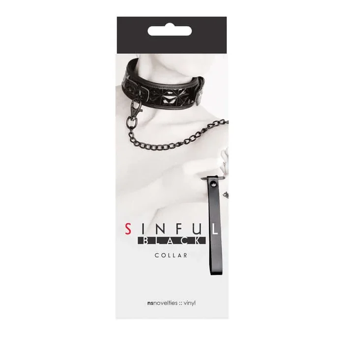 Sinful Black Collar – One Size Fits Most | Nickel-Free, Soft Neoprene Lining, Affordable Kink