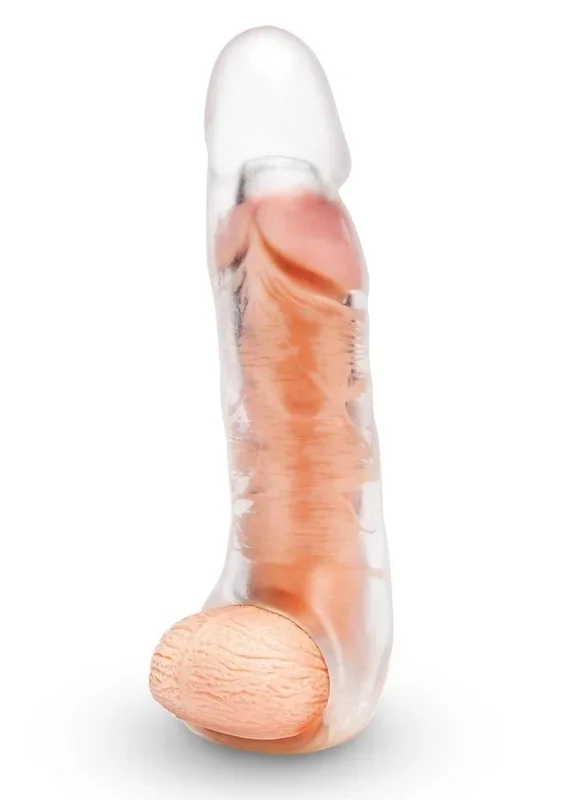 Size Up Extra Girthy Clear View Penis Extender with Ball Loop