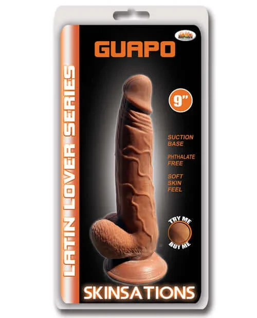 Skinsations Latin Lover Series Guapo 9 Inch Brown Dildo