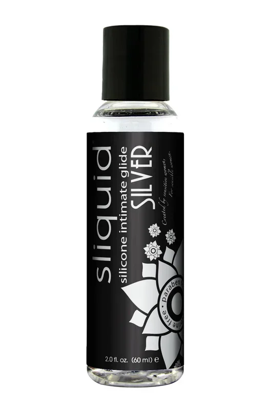 Sliquid Naturals Silver (2 Fl Oz) – Waterproof Silicone Personal Lubricant