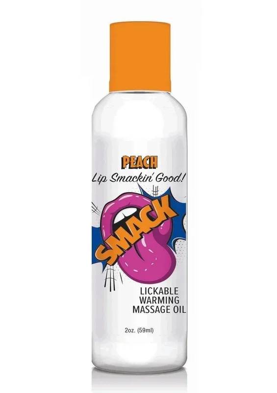 Smack Lickable Warming Massage Oil Peach Flavor 2oz