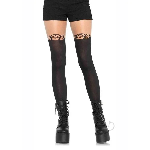 Spandex Monkey Business Hose Tail Os Blk