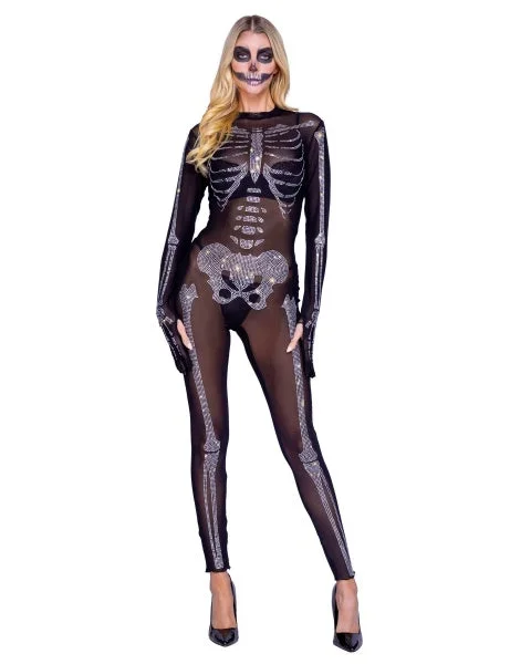Sparkling Skeleton Suit – Black/Silver –